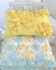 SUNNY YELLOW FLOWERS COTTAGE BUNGALOW ACCENT PILLOW